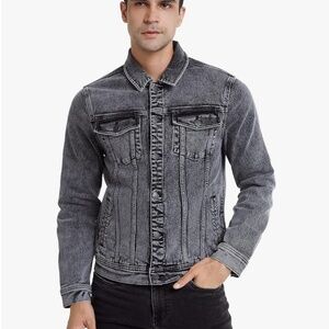 Zeitlos Mens Denim Trucker Jacket.
